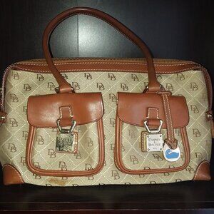 Dooney and Bourke Double Lock Pocket Satchel/Shoulder Handbag